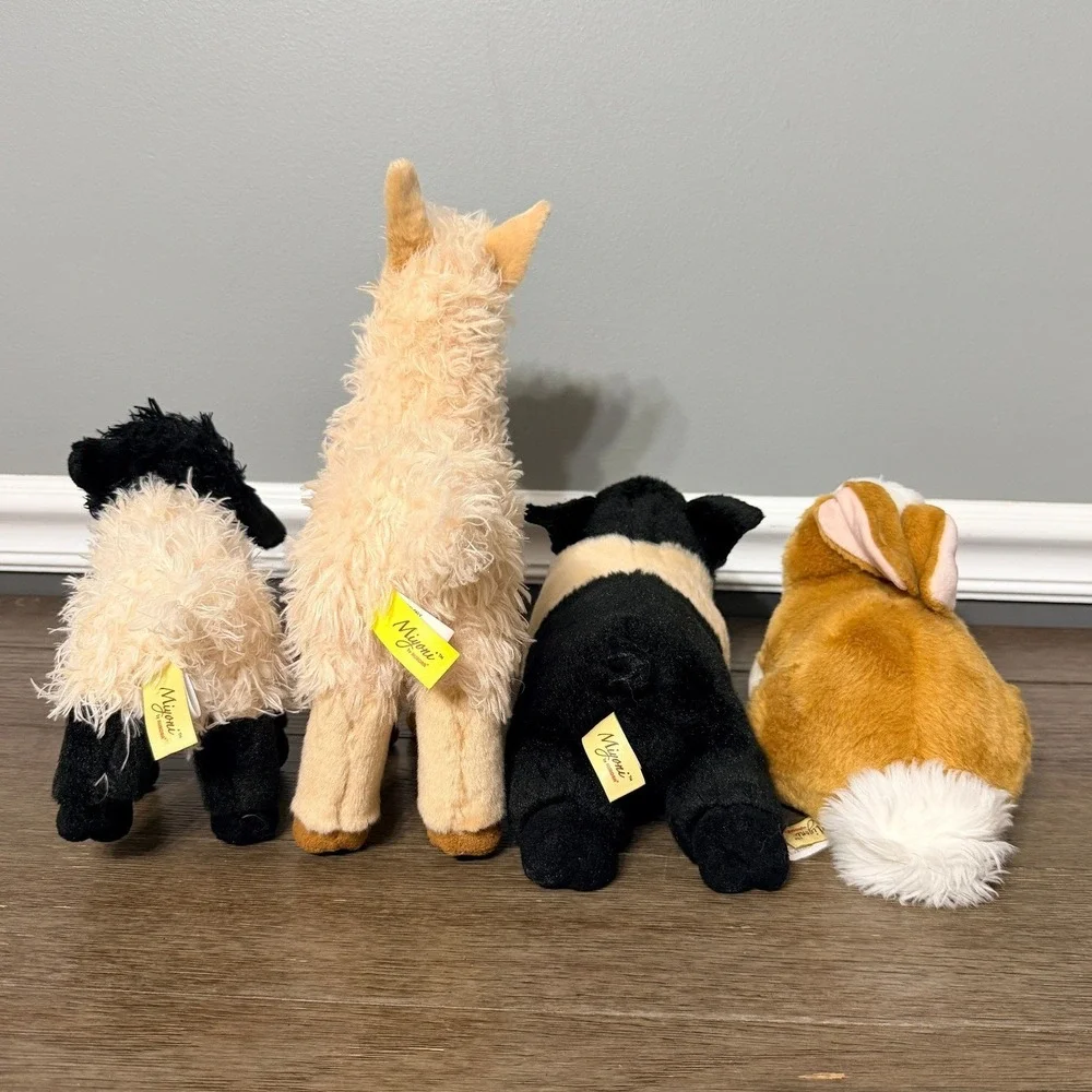 Aurora Miyoni‎ Llama, Lamb, Pig and Bunny Farm Plush Lot